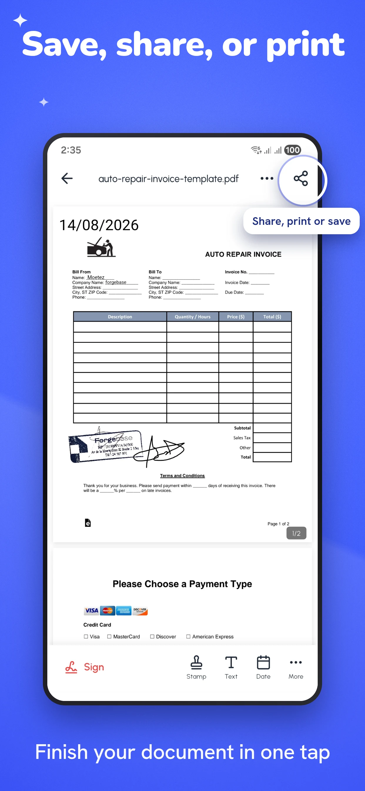 SparkPDF: Scan, Sign & Fill screenshot